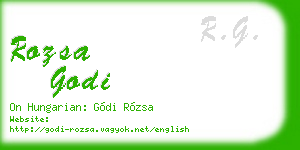 rozsa godi business card