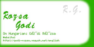 rozsa godi business card